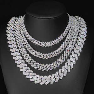 ICETRAY Prong Iced Out Cuban Link Chain - Yellow or White Gold