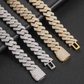 ICETRAY Prong Iced Out Cuban Link Chain - Yellow or White Gold