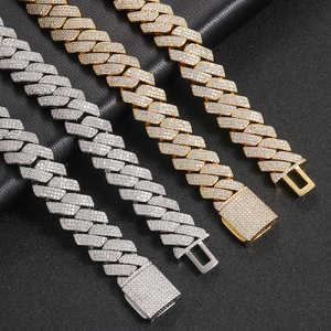 ICETRAY Prong Iced Out Cuban Link Chain - Yellow or White Gold