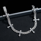 ICETRAY Cross Bracelet in White Gold