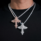 ICETRAY Deluxe Moissanite Cross with Flowers Pendant