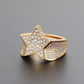 ICETRAY Iced Out Star Ring - White or Yellow Gold