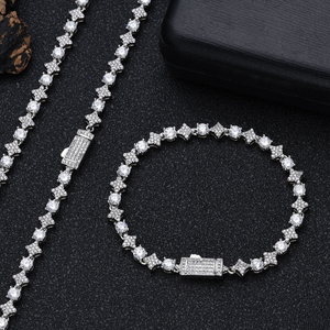 ICETRAY Star and Tennis Bracelet - White or Yellow Gold