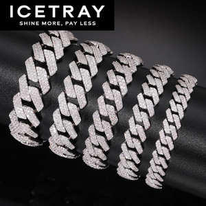 ICETRAY Prong Cuban Link Bracelet - White or Yellow Gold