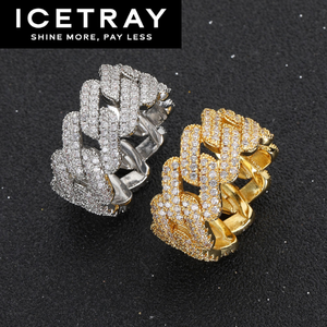 ICETRAY Cuban Link Ring