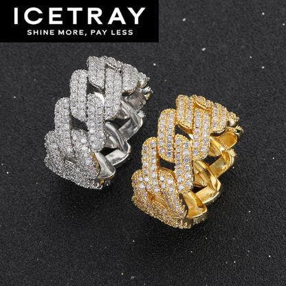 ICETRAY Cuban Link Ring