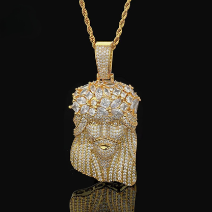 ICETRAY Jesus Pendant - White or Yellow Gold