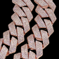 ICETRAY Prong Iced Out Cuban Link Chain in Rose Gold - 15MM
