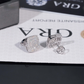 ICETRAY Deluxe Moissanite Square Earrings in White Gold