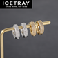 ICETRAY Pave Set Hoop Earrings