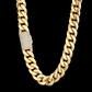 ICETRAY Miami Cuban Link Chain with Iced Out Clasp - White or Yellow Gold