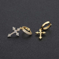 ICETRAY Cross Hoop Earrings