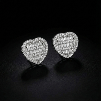 ICETRAY Baguette Heart Earrings