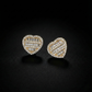 ICETRAY Baguette Heart Earrings