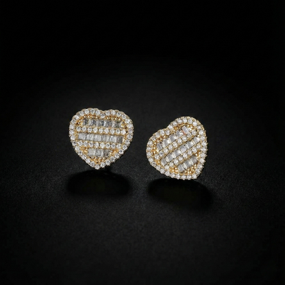 ICETRAY Baguette Heart Earrings