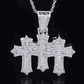 ICETRAY Baguette Triple Cross Pendant