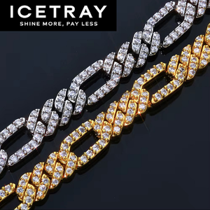 ICETRAY Iced Out Figaro Bracelet - 7mm
