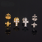 ICETRAY Deluxe Moissanite Cross Earrings