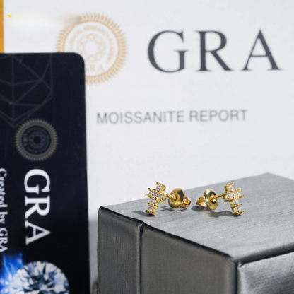 ICETRAY Deluxe Moissanite Cross Earrings