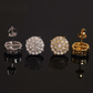 ICETRAY Deluxe Moissanite Round Cluster Stud Earrings