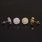ICETRAY Deluxe Moissanite Round Cluster Stud Earrings