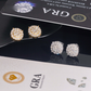 ICETRAY Deluxe Moissanite Round Cluster Stud Earrings