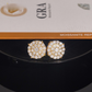 ICETRAY Deluxe Moissanite Round Cluster Stud Earrings