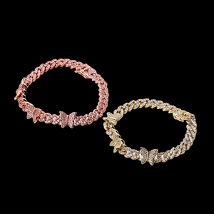 ICETRAY Cuban Link Butterfly Bracelet