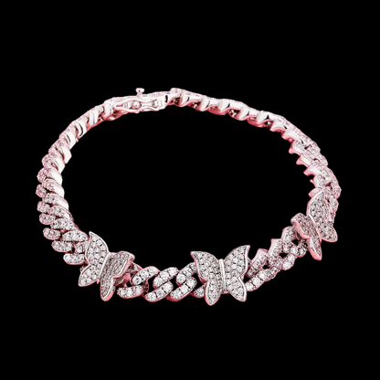 ICETRAY Cuban Link Butterfly Bracelet
