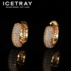 ICETRAY Brilliant Cut Hoop Earrings