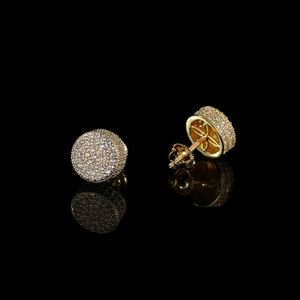 ICETRAY Iced Out Round Stud Earrings