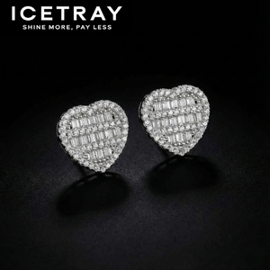 ICETRAY Baguette Heart Earrings