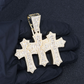 ICETRAY Baguette Triple Cross Pendant