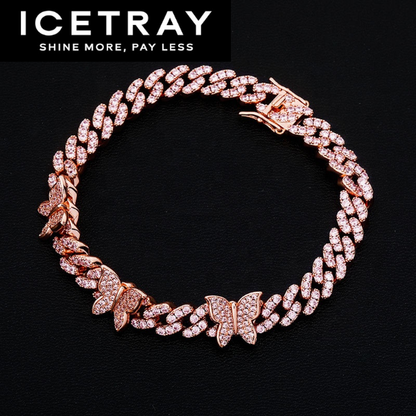 ICETRAY Cuban Link Butterfly Bracelet