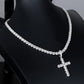 ICETRAY Tennis Chain + Cross Pendant Bundle
